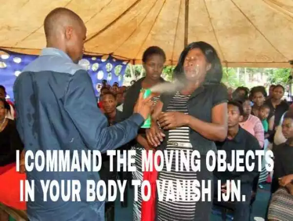 OMG!! This Pastor In South Africa Uses Insecticide Spray To ‘Heal’ Church Members (See Photos)